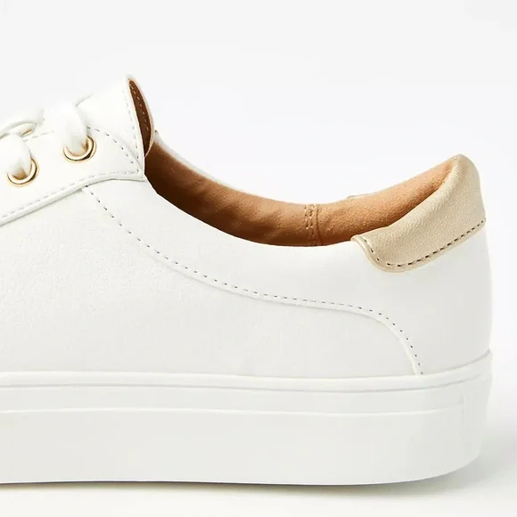 LOFT | White and Gold Sneakers - Picture 2 of 13